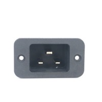 Alta calidad IEC C20 montaje en Panel Entrada Tornillo montado AC250V 16A macho 3 pines módulo de salida conector de enchufe Certificado de toma de corriente