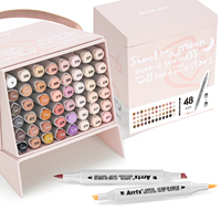 Arrtx OROS 48 couleurs, marqueurs à alcool pour peau, marqueurs à double pointe, ensemble de marqueurs à encre de 3 g