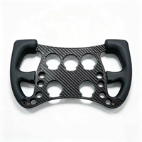 Volant de course F1 professionnel pour simulateur de course, face en fibre de carbone forgée, compatible avec Fanatec / Logitech