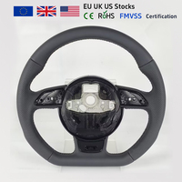 Volant de voiture en cuir noir à fond plat pour Audi A5 A4 B8 B9 Q3 A3 Q5 Sport