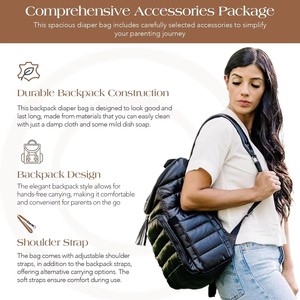 Sac à langer décontracté imperméable et confortable au quotidien, nouveau design, avec matelas à langer, OEM ODM - Product Image 6