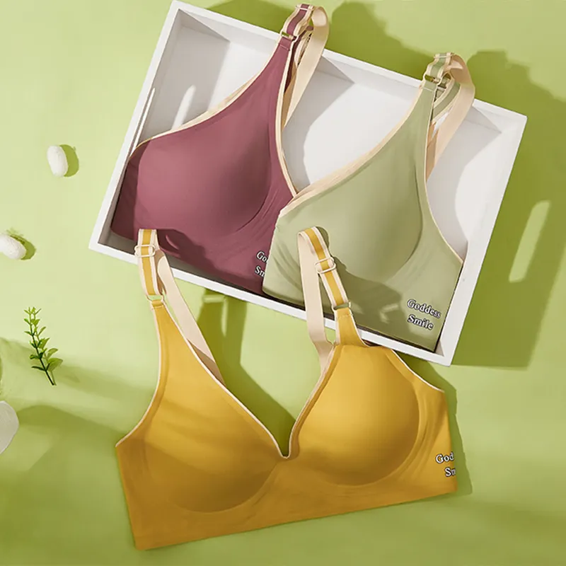 Thin Soft Comfy Daily Bras Seamless Leisure Bras for Women A to C Cup wirefree Smoothing Invisible T-Shirt Bra wireless