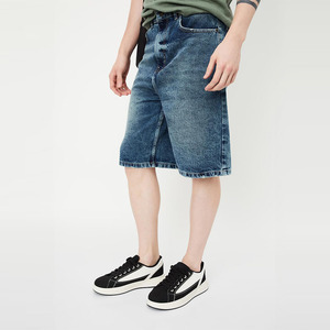 Shorts en jean baggy pour homme, coupe ample, décontractés, été, plusieurs poches, streetwear tendance, vêtements d'été pour homme - Product Image 5