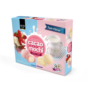 Mochi de Cacao de Taiwán de Alta Calidad, 320 g (Fresa/Leche), Caja de 24 Unidades, Delicioso Sabor - Product Image 1
