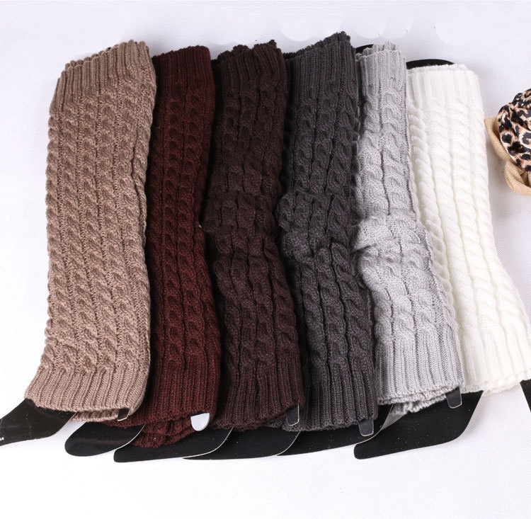 Wholesale Solid Color Cable Knit Leg