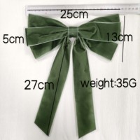Lazo de terciopelo sólido de lujo al por mayor de fábrica para decoración de Halloween, bodas, árboles de Navidad, escaleras, coronas y chimeneas, prefabricado