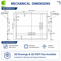Modules LCD BOE MV190E0M-N10 19 pouces 1280x1024 SXGA 30 broches LVDS pour kiosques d'information sur les billets