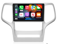 Radio de Coche Android de 9 Pulgadas para Jeep Grand Cherokee 2008-2012, Pantalla Táctil IPS de Cuatro Núcleos, CarPlay Inalámbrico, GPS, Bluetooth, Reproductor de DVD