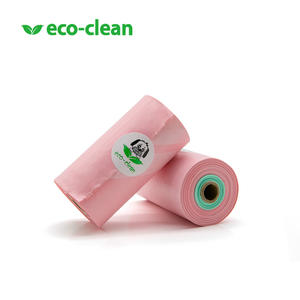 ถุงเก็บอุจจาระสุนัขแบบม้วน ยี่ห้อ Eco-clean สีชมพู-ฟ้า กลิ่นหอม  รับทำโลโก้ตามสั่ง ย่อยสลายได้ทางชีวภาพ - Product Image 2
