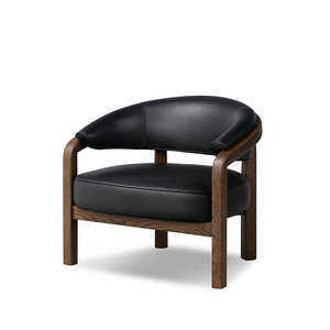 <span class=keywords><strong>Fauteuil</strong></span> inclinable rétro d'hôtel contemporain Salon en bois Sièges en <span class=keywords><strong>cuir</strong></span> noir Chambres à coucher modernes Lounge <span class=keywords><strong>Club</strong></span> Accent Chair - Product Image 4