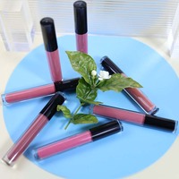 Nouveau produit Rouge à lèvres liquide nude vegan à couleur vive longue durée imperméable 24h anti-adhésif logo Herbal 5ml