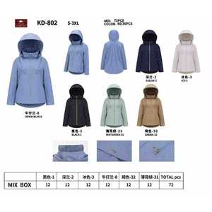 <b>Women</b> Reversible <b>Quilted</b> Bomber <b>Jacket</b> Padded Winter Coat Lightweight Warm Zip-Up Outerwear Hooded S-2XL Wholesale KD802 - Product Image 1