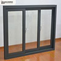 Fenêtres coulissantes en alliage d'aluminium Buildgres, double vitrage, insonorisées, avec moustiquaires en acier inoxydable, pour usage commercial et résidentiel moderne