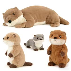 Peluche personnalisée Maman et moi, adorable peluche de <span class=keywords><strong>loutre</strong></span> de mer avec 3 bébés mignons, peluche réaliste de <span class=keywords><strong>loutre</strong></span> de rivière câlin <span class=keywords><strong>pour</strong></span> enfants - Product Image 4