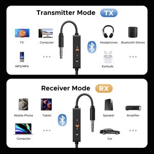 Transmisor y Receptor <span class=keywords><strong>Bluetooth</strong></span> 5.4 UGREEN, Adaptador de <span class=keywords><strong>Audio</strong></span> Auxiliar de 3.5 mm con Micrófono, Adaptador <span class=keywords><strong>Bluetooth</strong></span> Inalámbrico 2 en 1 - Product Image 3