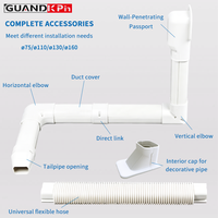 Couverture décorative en PVC blanc résistant aux UV pour unité extérieure de climatiseur split, kit de protection contre les intempéries pour ligne de tuyauterie