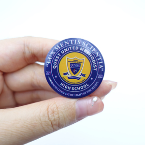 Pin de Metal Redondo Personalizado con Esmalte Epóxico para Profesores Escolares, Decoración Personal, Aniversario, Profesión, Graduación 2025 - Product Image 1