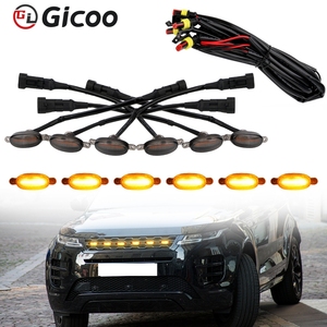 GICOO Luces LED para Parrilla Delantera de Coche, Luz Diurna Universal Amarilla y Blanca, Lente Ahumada, Luz Ámbar para Coche - Product Image 2