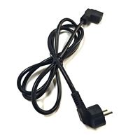 Cordon d'alimentation 1,8 m H05VV-F 3x1,5 mm EU Schuko vers C19 à angle gauche 16A 250V robuste pour appareils électroménagers