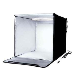 Tente de photographie OEM 40 cm (16 pouces) avec boîte à lumière LED, <span class=keywords><strong>studio</strong></span> pliable avec <span class=keywords><strong>fond</strong></span> en nylon PVC - Product Image 3
