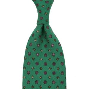 <span class=keywords><strong>Cravate</strong></span> en sergé à petites fleurs en polyester 100% à imprimé personnalisé pour hommes - Product Image 6