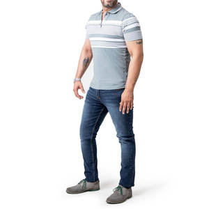 Polo pour homme à manches courtes décontracté respirant conçu sur mesure Tissu doux OEM Couleur unie Polos pour homme de haute qualité - Product Image 3