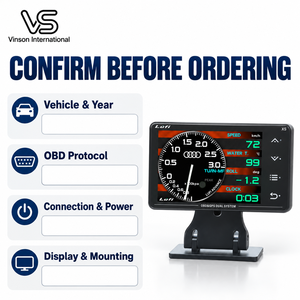 Medidor Digital de Tablero OBD LUFI XS, Verificador de Protocolo de Vehículo OBD2, Venta al por Mayor - Product Image 6