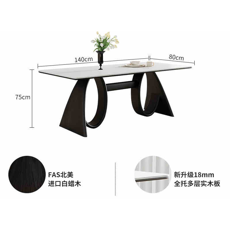 Table à manger de 1,4 mètre