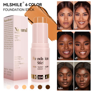 MLSMILE 6Color <b>Foundation</b> Stick Waterproof SweatProof Brightening Concealer Stick Light Matte Full Coverage <b>Foundation</b> Cosmetics - Product Image 1