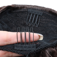 Extension de queue de cheval synthétique Deep Wave Clip-in avec cordon de serrage Boucles longues pour les styles de cheveux bouclés