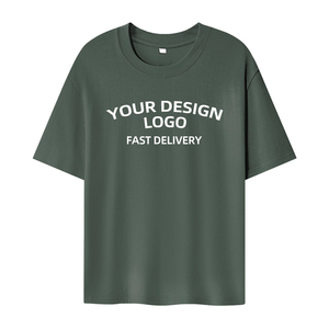 Camiseta de Hombre 100% Algodón con Logotipo Personalizado del Fabricante, Camiseta Extra Grande para Hombre, Camiseta Verde Lisa para Hombre - Product Image 1