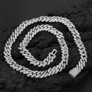 Chaîne cubaine de créateur en Moissanite VVS1 certifiée GRA, en Vermeil Or 18K et Argent 925, sertie clos, personnalisée, style Hip Hop, avec testeur - Product Image 1