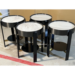 Foshan Modern Luxury Hotel Living Room <b>Small</b> Marble Top Coffee <b>Table</b> Furniture Round <b>White</b> Stone Coffee <b>Table</b> Marble Coffee - Product Image 2