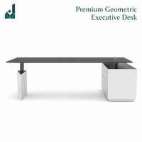 Bureau debout électrique en placage de bois naturel, finition polie à la main, poste de travail durable pour le bureau et les sièges sociaux