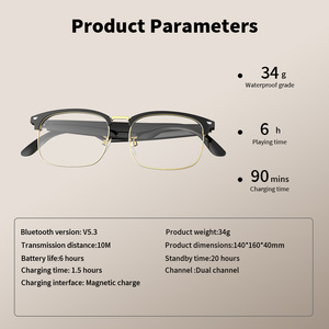 Lunettes de traduction intelligentes VORMOR Y5 AI, 138 langues, traduction <span class=keywords><strong>en</strong></span> temps réel, lunettes de soleil à monture interchangeable, traducteur intelligent pour dialogue - Product Image 6