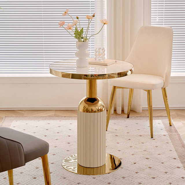 Luxurious Metal Furniture for the Living Room in Nordic Style - a Conference and Reception Side Table