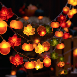 Realistic 3D <b>Pumpkin</b> Fairy <b>Lights</b>, Cute Fall Harvest LED String <b>Lights</b> <b>for</b> Halloween Trees, Wreaths and Party Backdrops - Product Image 1