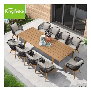 Hot sell Restaurante Outdoor mobiliário teca Cadeiras Modern Garden Furniture jardim mesa e cadeiras conjunto