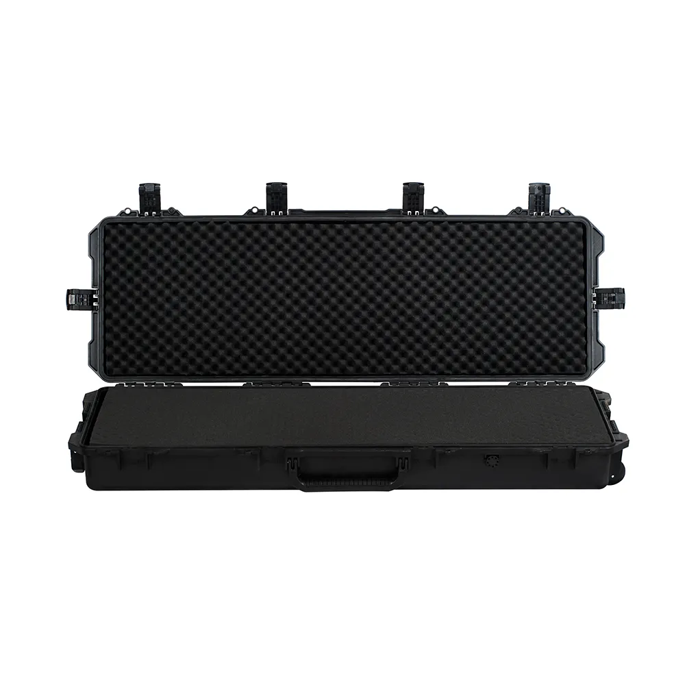 Custom Portable Hard Case Waterproof Plastic Carry Gun Case With Protective Foam