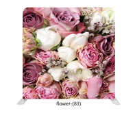 Support de toile de fond en tissu tendu personnalisé 7,5 pi x 8 pi avec cadre en aluminium pour événements, fêtes, cabines photo et bannières murales