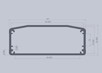 Caja de conexiones de terminales DIY caja de instrumentos electrónicos de Metal pequeño montaje en pared carcasa de aluminio caja eléctrica 64*25,5*80mm