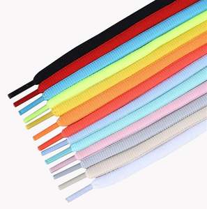 Cordones sólidos planos de poliéster de 9mm de ancho de Goodlace, Semicírculo fuerte para <span class=keywords><strong>Dunk</strong></span> de 55 pulgadas - Product Image 4