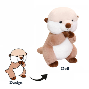 Tùy chỉnh 10cm 12cm 15cm 20cm 25cm 30cm động vật sang trọng Búp bê thú nhồi bông động vật Rái cá đồ chơi sang trọng có thể thêm chức năng - Product Image 1
