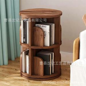 Customized <b>Rotating</b> Bookshelf Multi Functional Floor Standing <b>Storage</b> <b>Rack</b> For Home Living Room Study Decorative Shelf - Product Image 4