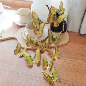3D tridimensionale farfalla adesivi farfalla dorata con adesivi decorativi adesivi murali un set di 12 - Product Image 6