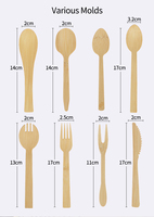 Juego de Cubiertos Desechables Ecológicos Biodegradables de Papel y Madera, Color Marrón Claro, Cuchara, Cuchillo, Tenedor, Servilleta para Acampar