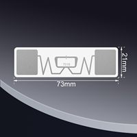 Etiqueta Adhesiva UHF RFID para Mascotas, Resistente al Agua, Reutilizable, Ucode8 73x20mm ISO18000-6C Largo Alcance 860-960Mhz EPC Clase 1 Gen2