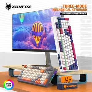 คีย์บอร์ดกลไก <span class=keywords><strong>K95</strong></span> ไร้สาย 2.4G รุ่นที่สาม แบบ Hot Plug ปรับแต่งได้สำหรับเล่นเกม พร้อมปุ่มโครงสร้างเกม - Product Image 1