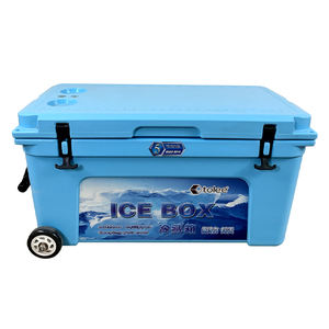 Glacière TOLEE 40L, très vendue, écologique, en plastique isolé, grande glacière rigide pour la pêche et les aliments, avec roues - Product Image 1