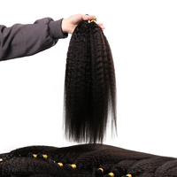 Extensions de cheveux indiens 100% gingembre, cuticules, cheveux humains, crépus lisses, Microlink ips